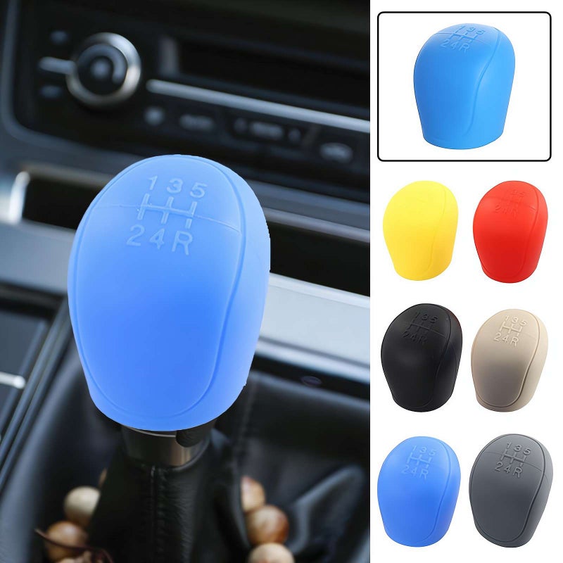 Car Gear Stick Shift Cover,Universal Car Shift Knob Cover, Upgr Silicone Gear Stick Cover Head for Manual Automatic Car Gear Shift Knob Parts,Slip-resistant&Easy to Clean (Beige) (1pcs) - Image 5